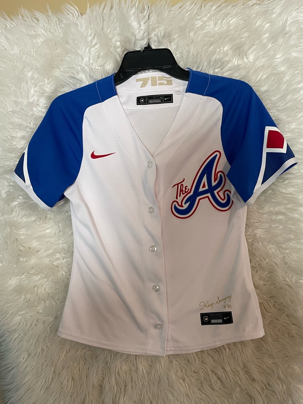 Atlanta Braves Nike City Connect Coolbase Women’s Button Down 2023 Jersey. Small